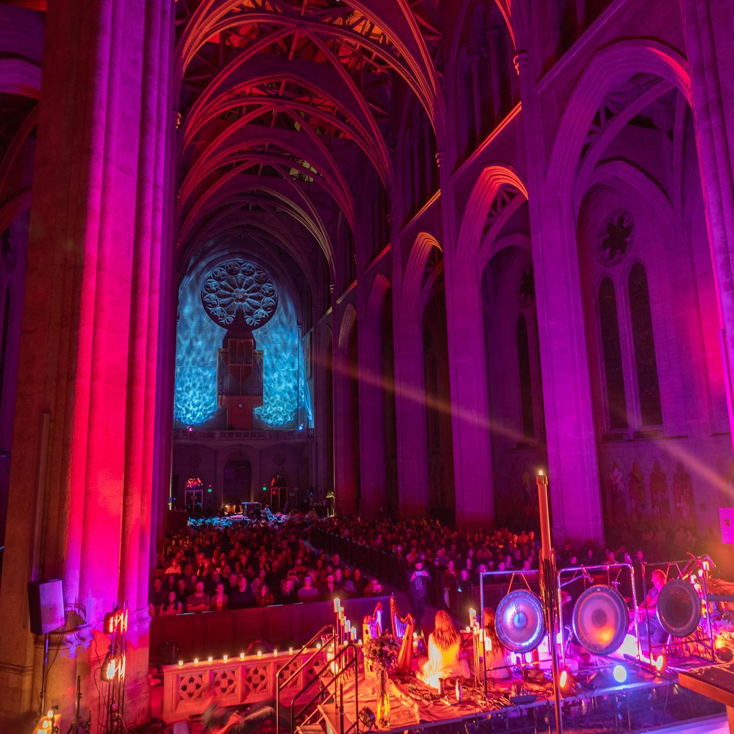Sound bath at Grace Cathedral in San Francisco