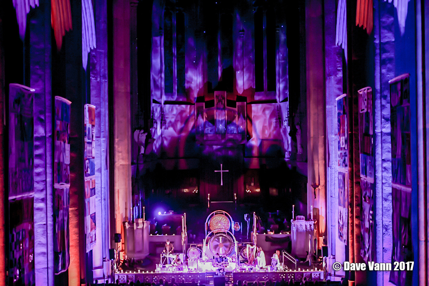 Sound Healing Symphony performance inside Grace Cathedral